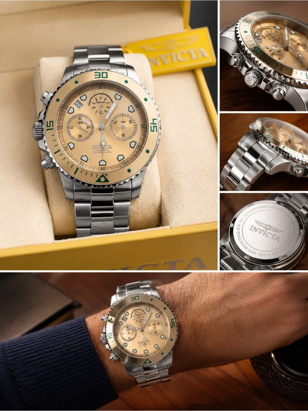 Invicta Silver Chronograph Watch